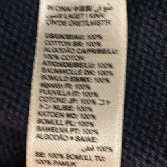 GoodThreads Heavyweight Zip Up Sweater with Standing Collar Washed Navy XXL NWT - Picture 9 of 10